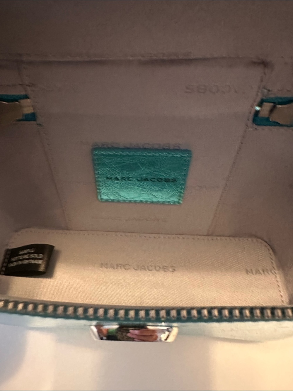 Marc Jacobs Metallic Teal Vanity Case with Top Handle - Picture 7 of 9